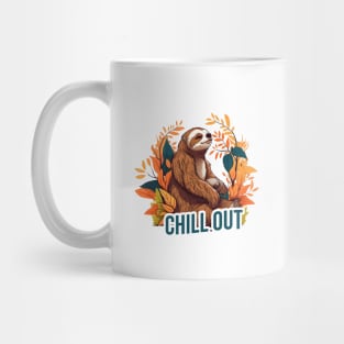 Lazy sloth chilling in nature Mug